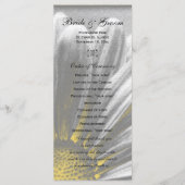 Hochzeitsprogramm Gelb und Grau Programm (Vorderseite)