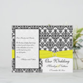 Hochzeitsprogramm Gelb und Schwarz (Stehend Vorderseite)