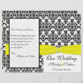 Hochzeitsprogramm Gelb und Schwarz (Vorne/Hinten)