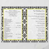 Hochzeitsprogramm Gelb und Schwarz (Rückseite)