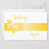 Hochzeitsprogramm Gelbe Schmetterling (Vorderseite)