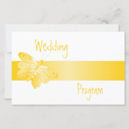 Hochzeitsprogramm Gelbe Schmetterling