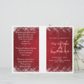 Hochzeitsprogramm Glamour Sparks Red (Stehend Vorderseite)