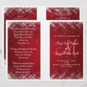 Hochzeitsprogramm Glamour Sparks Red (Vorne/Hinten)