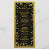 Hochzeitsprogramm | Gold Confetti Programm (Rückseite)
