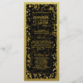 Hochzeitsprogramm | Gold Confetti Programm (Vorderseite)