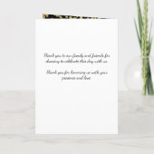 Hochzeitsprogramm Gold Foil Confetti Programm (Rückseite)