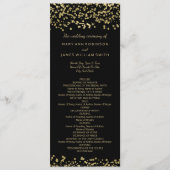Hochzeitsprogramm Gold Foil Confetti Programm (Vorderseite)