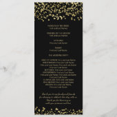Hochzeitsprogramm Gold Foil Confetti Programm (Rückseite)
