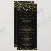 Hochzeitsprogramm Gold Foil Confetti Programm (Vorne/Hinten)