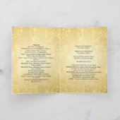 Hochzeitsprogramm Gold Foil Look Stars Confetti Programm (Innenseite)