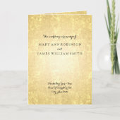 Hochzeitsprogramm Gold Foil Look Stars Confetti Programm (Vorderseite)