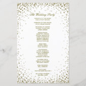 Hochzeitsprogramm | Gold Glitzer Confetti (Rückseite)
