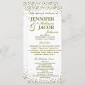Hochzeitsprogramm | Gold Glitzer Confetti Programm (Vorne/Hinten)