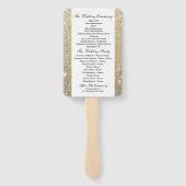 Hochzeitsprogramm - Gold Glitzer Elegance Fächer (Rückseite)