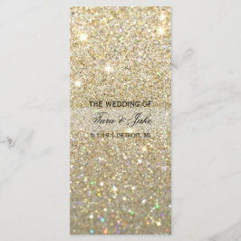 Hochzeitsprogramm - Gold Glitzer Fab Programm