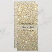 Hochzeitsprogramm - Gold Glitzer Fab Programm (Vorne/Hinten)