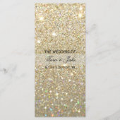 Hochzeitsprogramm - Gold Glitzer Fab Programm (Vorderseite)