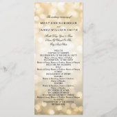 Hochzeitsprogramm Gold Glitzer Lights Programm (Vorderseite)