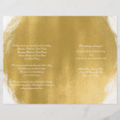 Hochzeitsprogramm Gold Paint Look (Vorderseite)