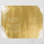 Hochzeitsprogramm Gold Paint Look (Vorne/Hinten)