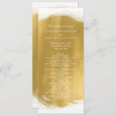 Hochzeitsprogramm Gold Paint Look Programm (Vorne/Hinten)
