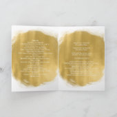 Hochzeitsprogramm Gold Paint Look Programm (Innenseite)