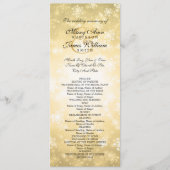 Hochzeitsprogramm Gold Winter Wonderland Sparkle Programm (Vorderseite)