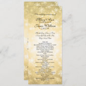 Hochzeitsprogramm Gold Winter Wonderland Sparkle Programm (Vorne/Hinten)