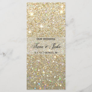 Hochzeitsprogramm - Goldene Glit Fab Programm