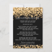 Hochzeitsprogramm Goldlichter Einladung (Rückseite)