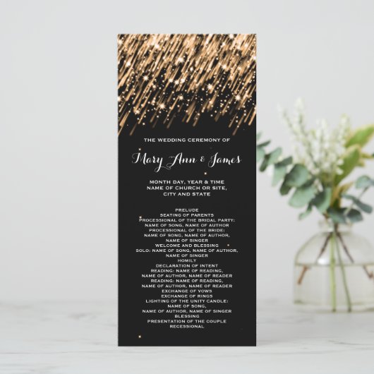 Hochzeitsprogramm - Goldmedaille Programm (Stehend Vorderseite)