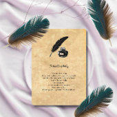 Hochzeitsprogramm Gothic Quill Programm