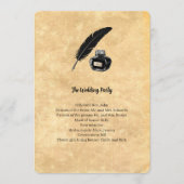 Hochzeitsprogramm Gothic Quill Programm (Vorderseite)