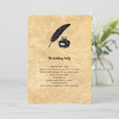 Hochzeitsprogramm Gothic Quill Programm (Stehend Vorderseite)