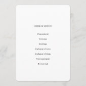 Hochzeitsprogramm Gothic Quill Programm (Rückseite)