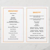 Hochzeitsprogramm Halloween Orange und Schwarzer S (Rückseite)