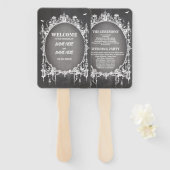 Hochzeitsprogramm Hand Fan Halloween Gothic Frame Fächer (Vorne und Hinten)