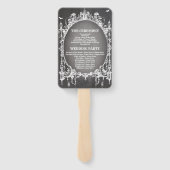 Hochzeitsprogramm Hand Fan Halloween Gothic Frame Fächer (Rückseite)