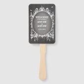 Hochzeitsprogramm Hand Fan Halloween Gothic Frame Fächer (Vorderseite)