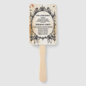 Hochzeitsprogramm Hand Fan Halloween Gothic Frame Fächer (Rückseite)