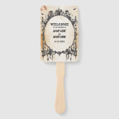 Hochzeitsprogramm Hand Fan Halloween Gothic Frame Fächer (Vorderseite)