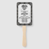 Hochzeitsprogramm Hand Fan Steampunk Hochzeitsherz Fächer (Rückseite)