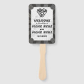 Hochzeitsprogramm Hand Fan Steampunk Hochzeitsherz Fächer (Vorderseite)