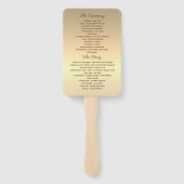 Hochzeitsprogramm-Handfächer aus Holz Fächer (Rückseite)