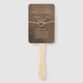 Hochzeitsprogramm-Handfächer aus Holz Fächer (Vorderseite)