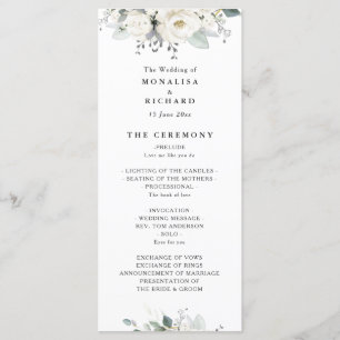 Hochzeitsprogramm im blühenden Weißen Wasser Programm