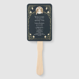 Hochzeitsprogramm im Jugendstil Fächer