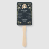 Hochzeitsprogramm im Jugendstil Fächer (Rückseite)