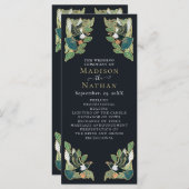 Hochzeitsprogramm im Jugendstil von Magpie Programm (Vorne/Hinten)